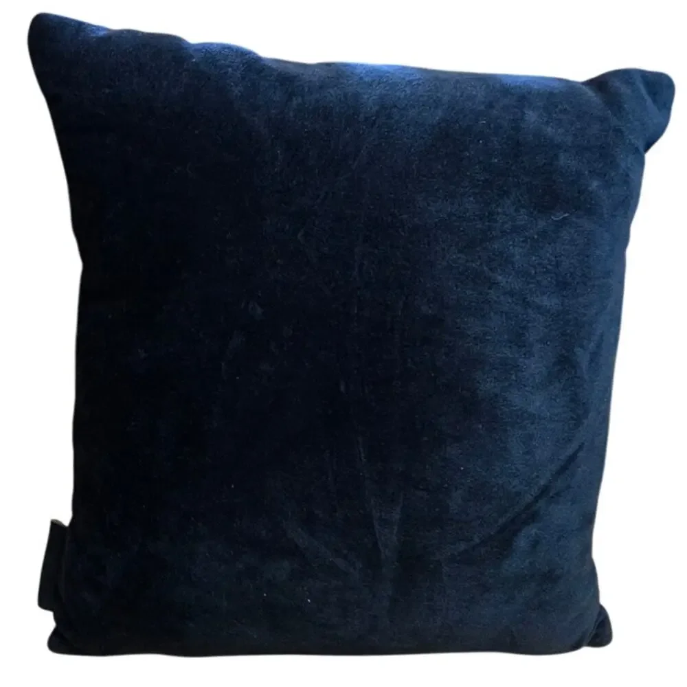 NEW Halloween Throw Pillow Black w/ Rainbow Iridescent Bats 10